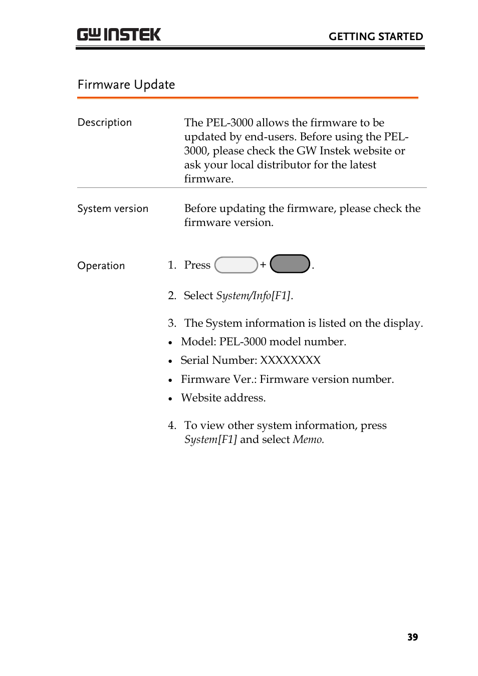 Firmware update | GW Instek PEL-3000 Series User Manual User Manual | Page 41 / 215