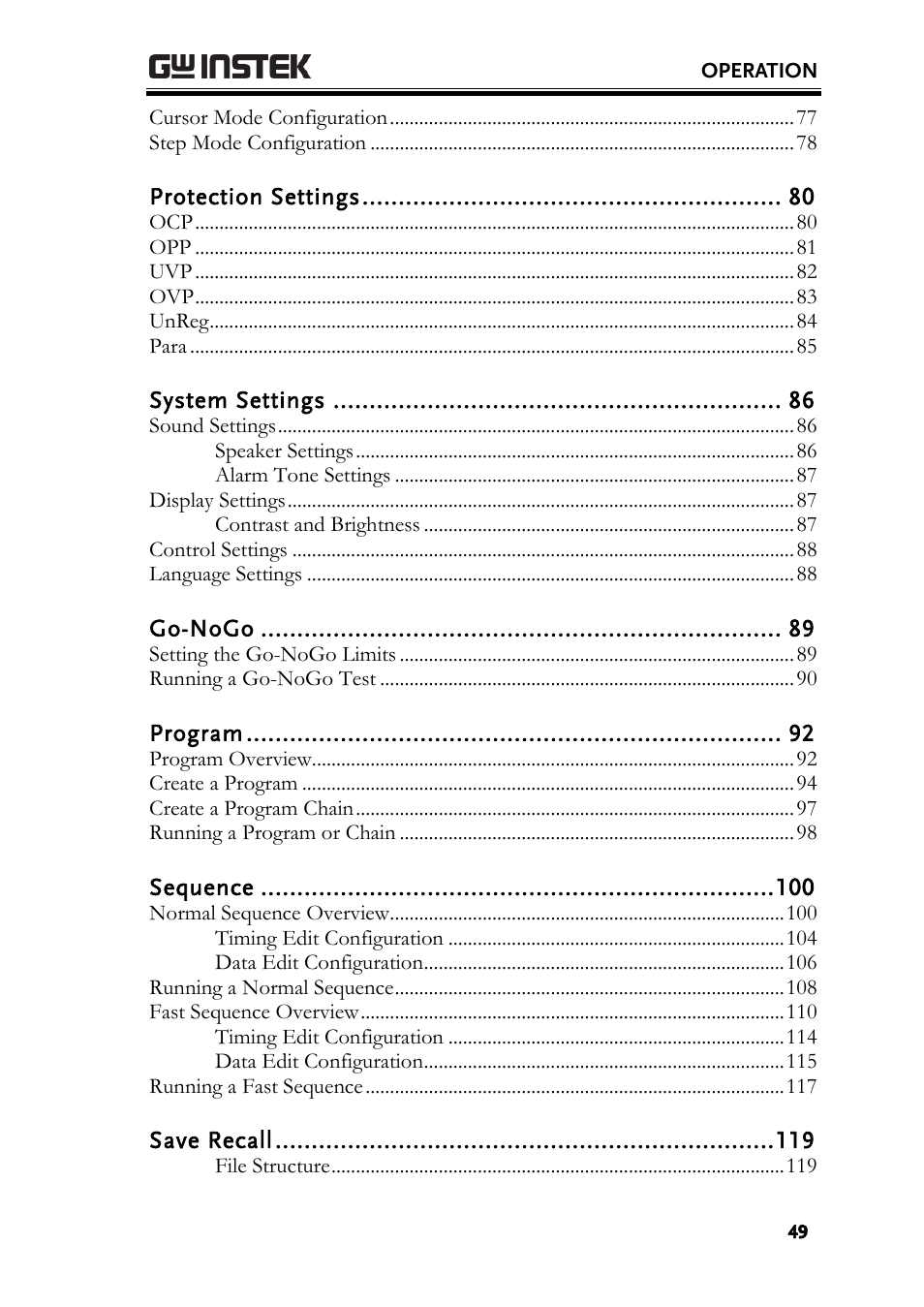 GW Instek PEL-3000 Series User Manual User Manual | Page 51 / 215