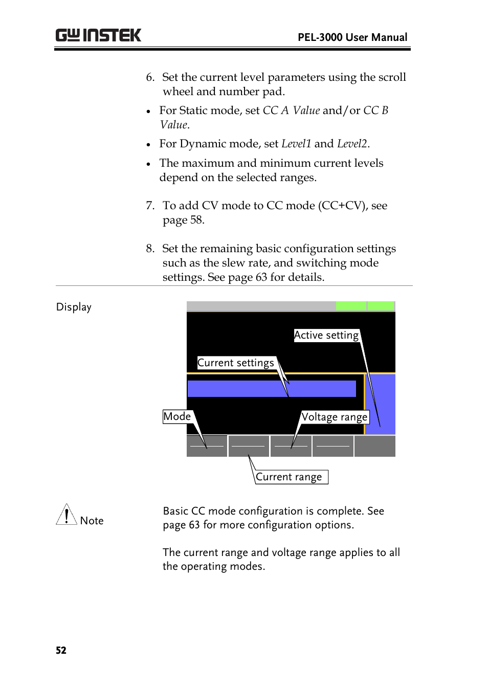 GW Instek PEL-3000 Series User Manual User Manual | Page 54 / 215