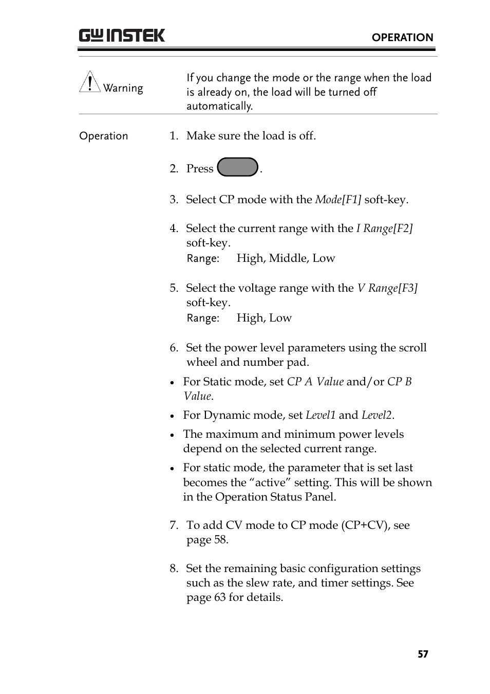 GW Instek PEL-3000 Series User Manual User Manual | Page 59 / 215