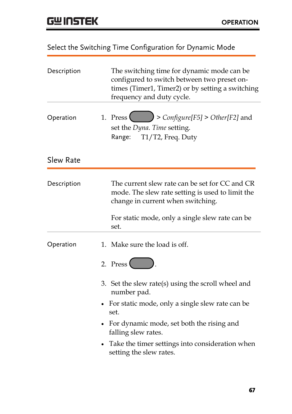 Slew rate | GW Instek PEL-3000 Series User Manual User Manual | Page 69 / 215