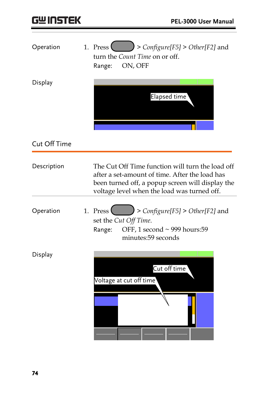 GW Instek PEL-3000 Series User Manual User Manual | Page 76 / 215