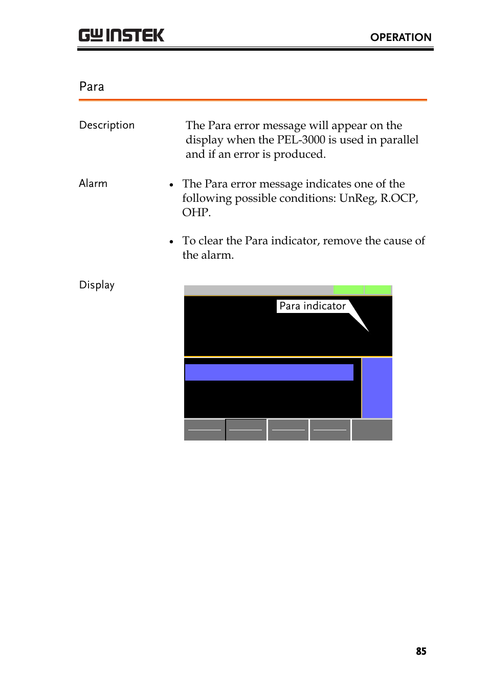 Para | GW Instek PEL-3000 Series User Manual User Manual | Page 87 / 215