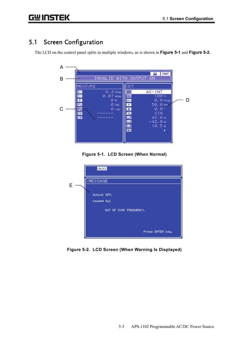 1 screen configuration | GW Instek APS-1102 User Manual User Manual | Page 129 / 265