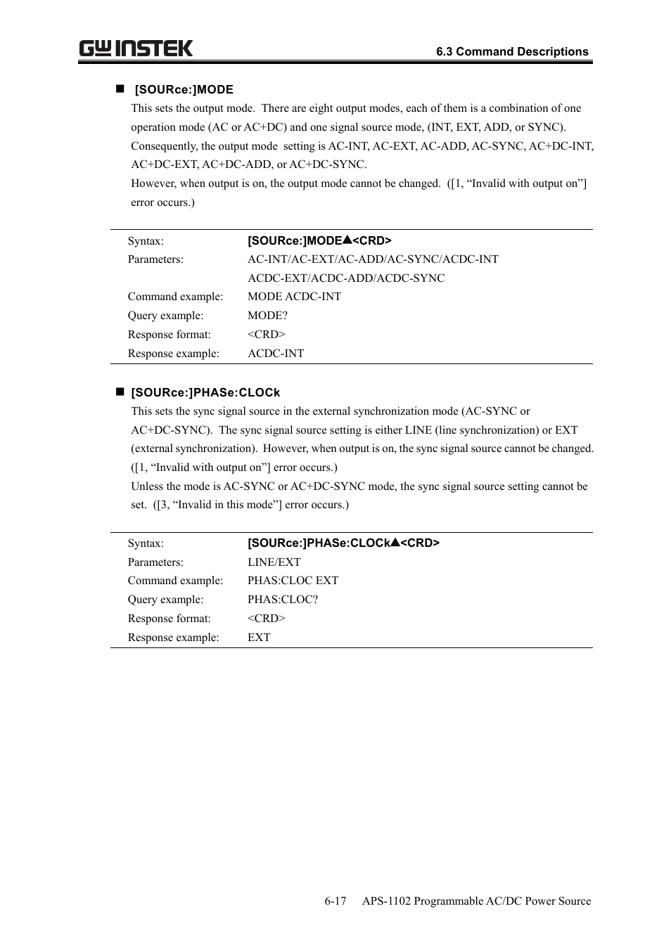 GW Instek APS-1102 User Manual User Manual | Page 189 / 265