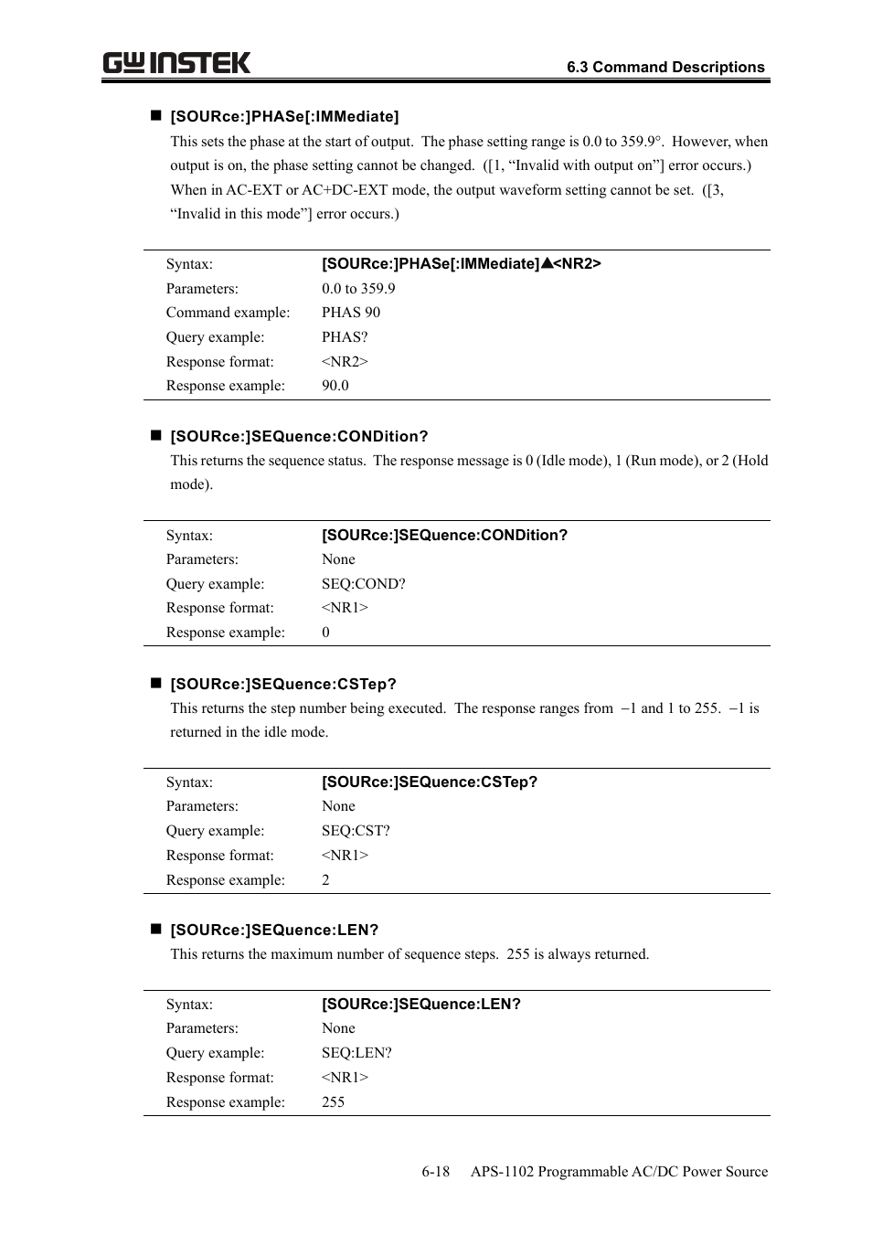 GW Instek APS-1102 User Manual User Manual | Page 190 / 265