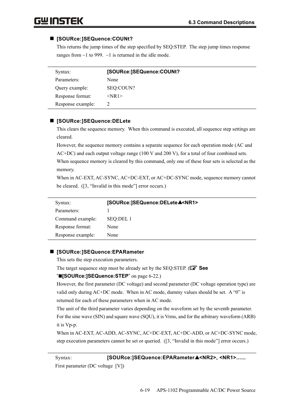 GW Instek APS-1102 User Manual User Manual | Page 191 / 265