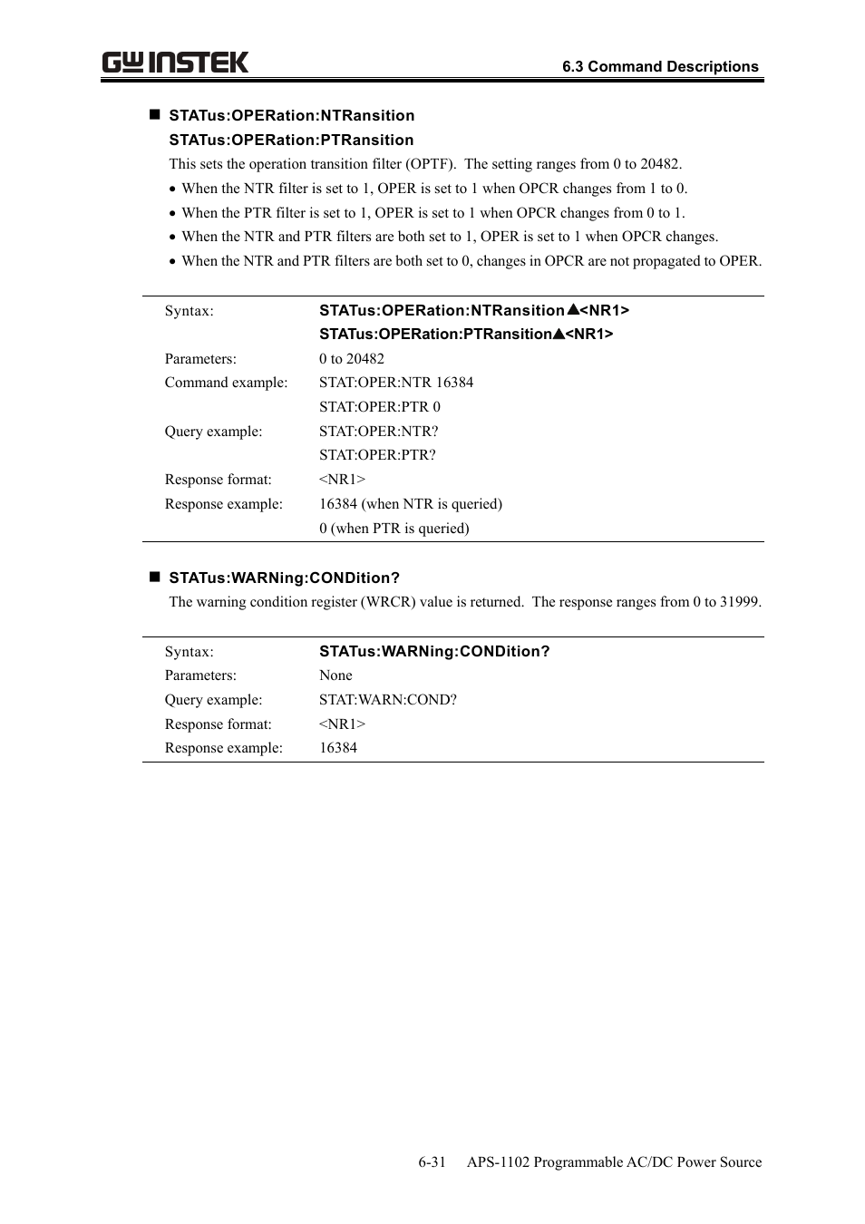 GW Instek APS-1102 User Manual User Manual | Page 203 / 265