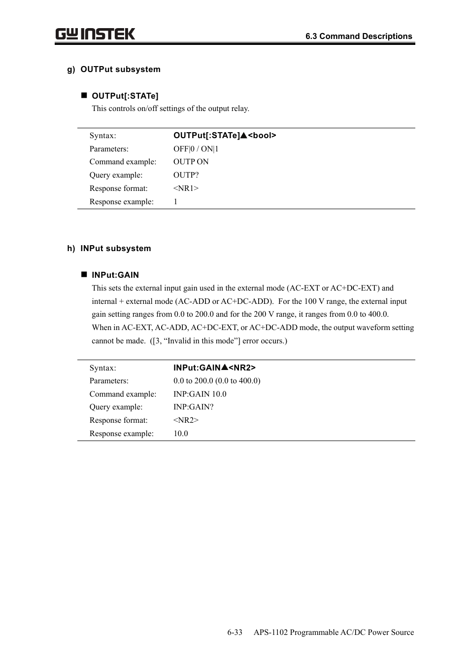 GW Instek APS-1102 User Manual User Manual | Page 205 / 265