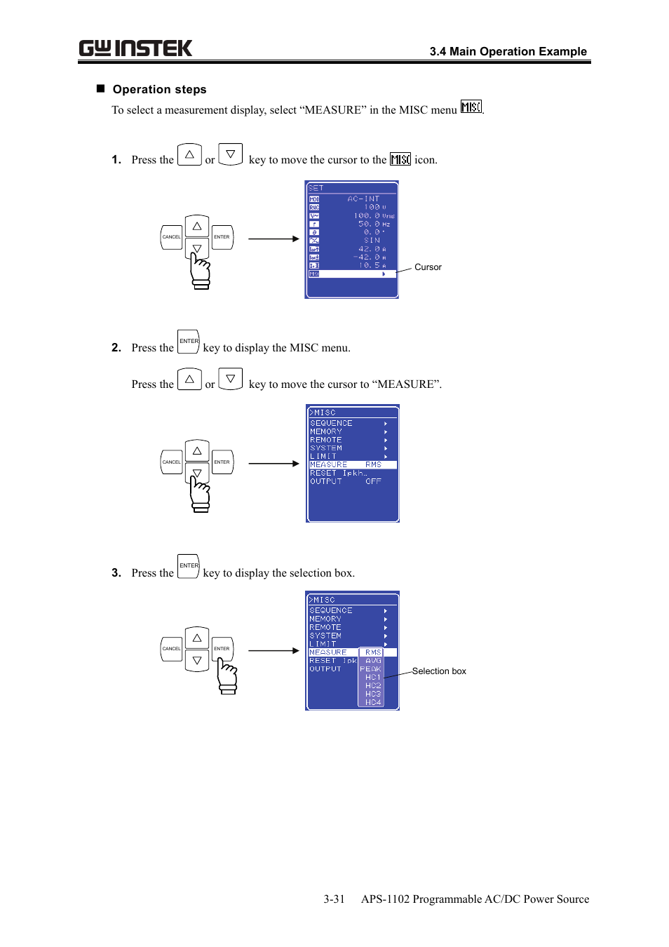 GW Instek APS-1102 User Manual User Manual | Page 61 / 265