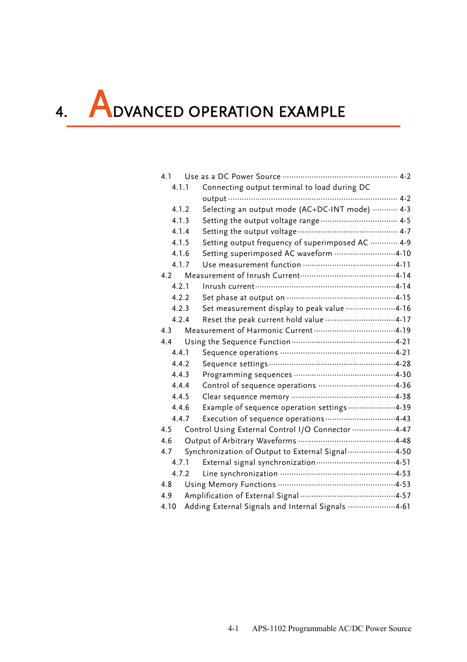 Dvanced operation example | GW Instek APS-1102 User Manual User Manual | Page 65 / 265