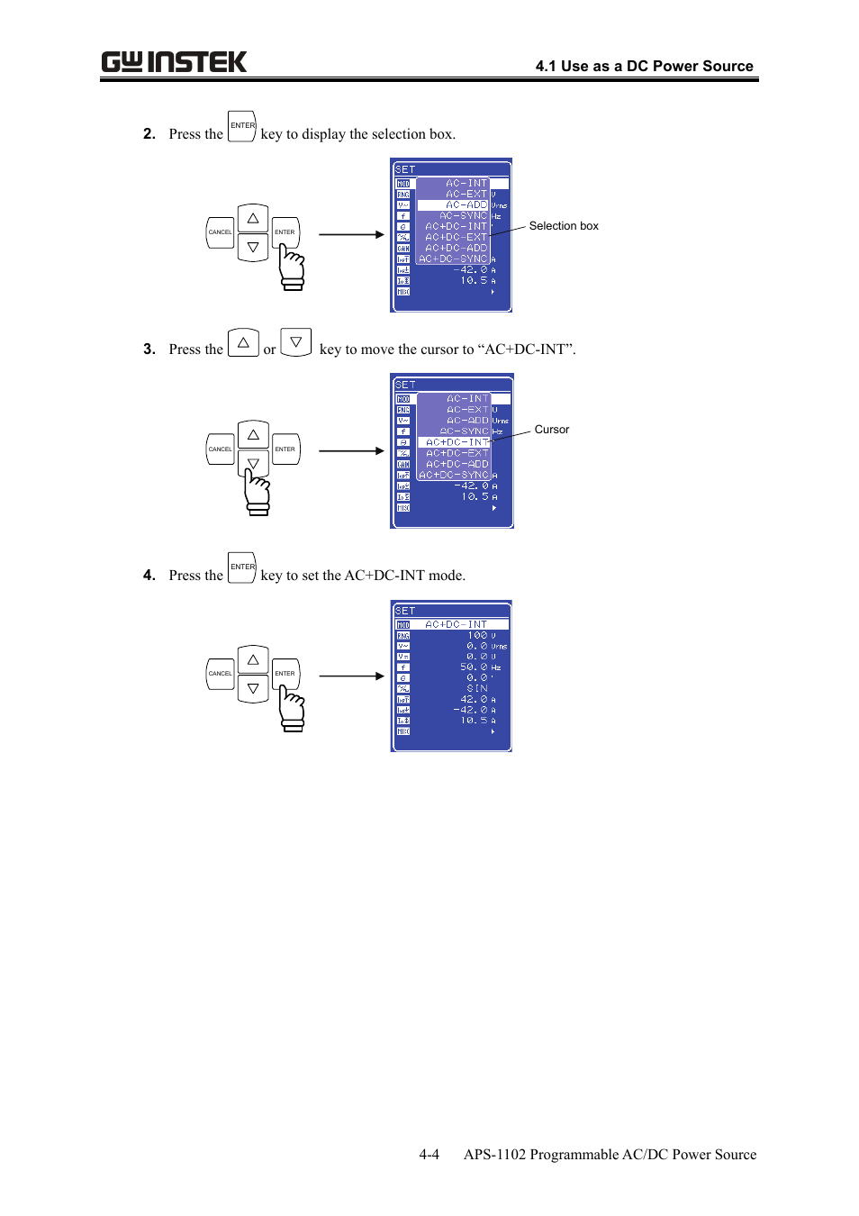 GW Instek APS-1102 User Manual User Manual | Page 68 / 265