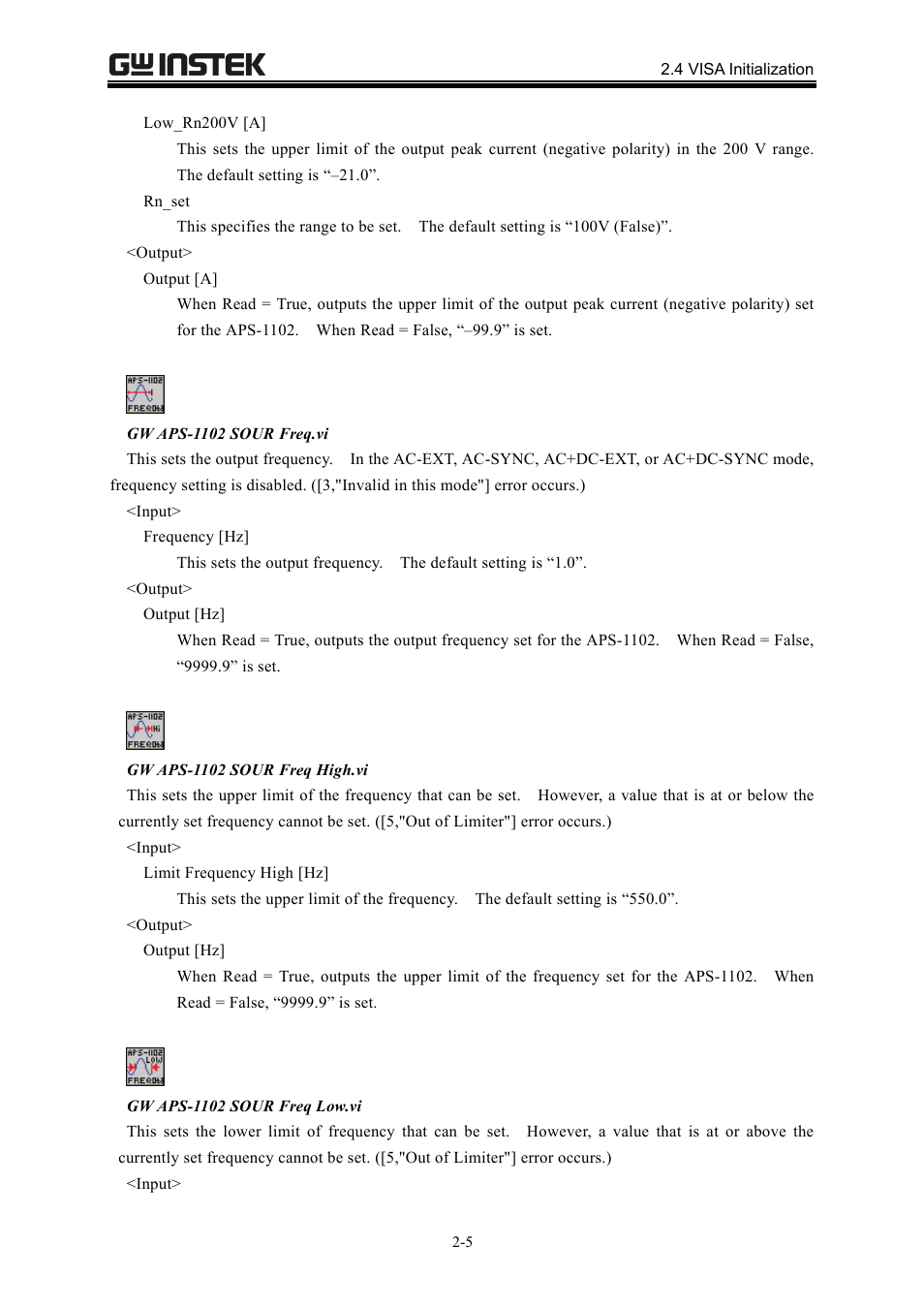 GW Instek APS-1102 LabVIEW Driver User Manual User Manual | Page 13 / 38