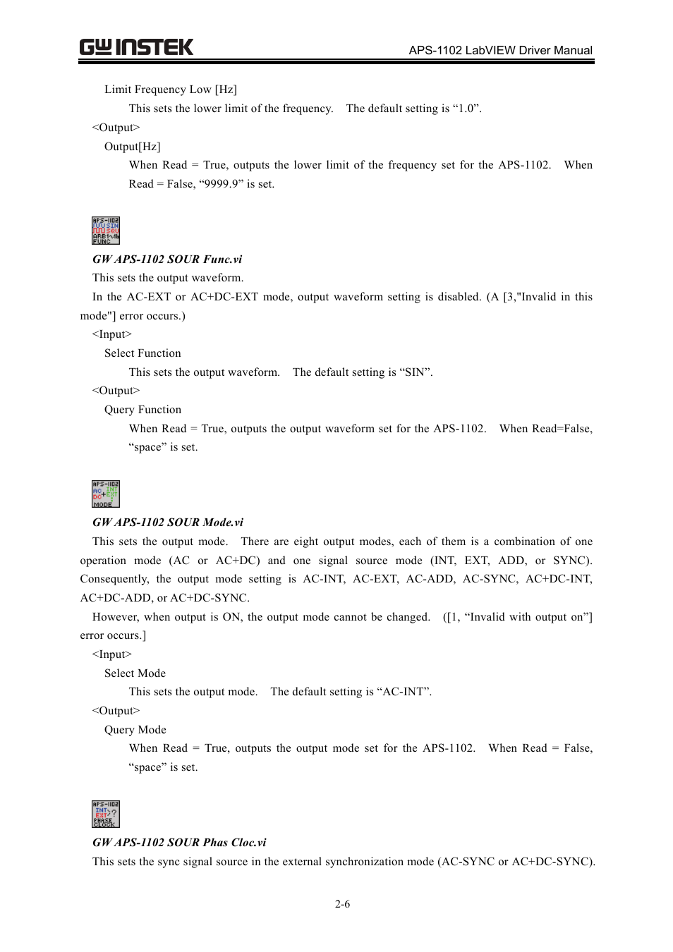 GW Instek APS-1102 LabVIEW Driver User Manual User Manual | Page 14 / 38