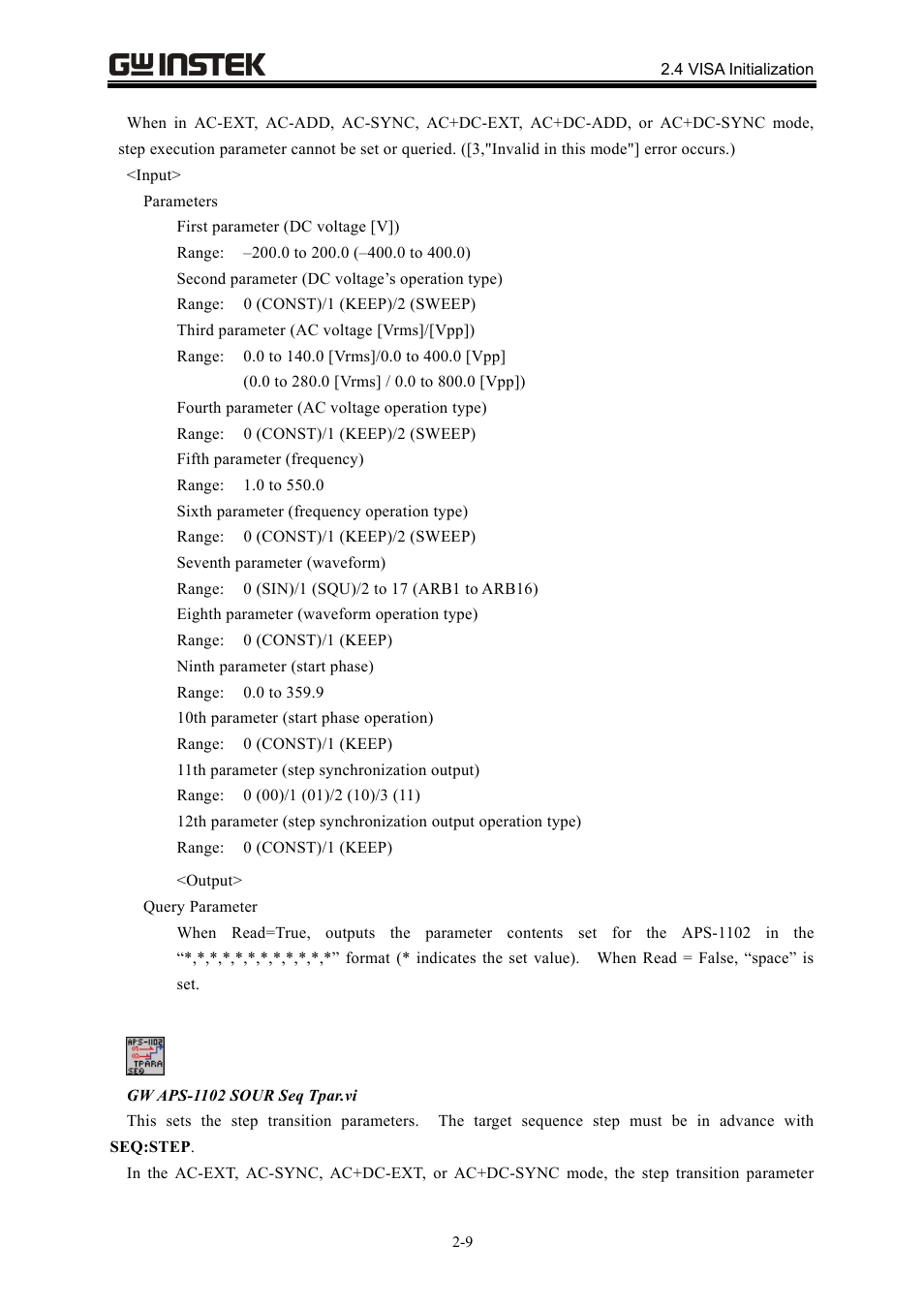 GW Instek APS-1102 LabVIEW Driver User Manual User Manual | Page 17 / 38