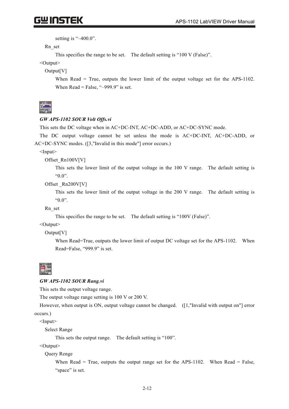 GW Instek APS-1102 LabVIEW Driver User Manual User Manual | Page 20 / 38