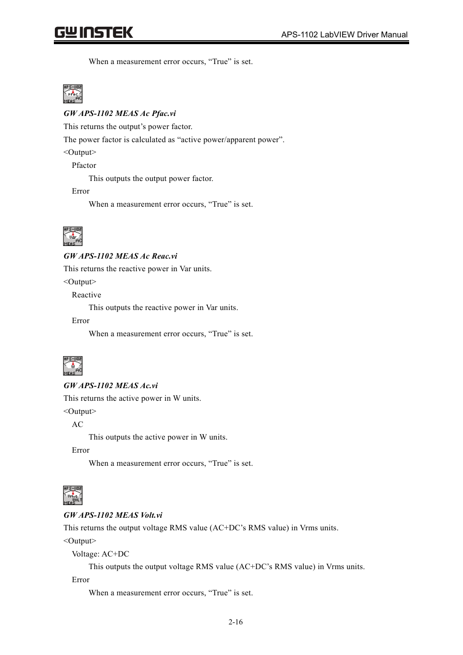 GW Instek APS-1102 LabVIEW Driver User Manual User Manual | Page 24 / 38