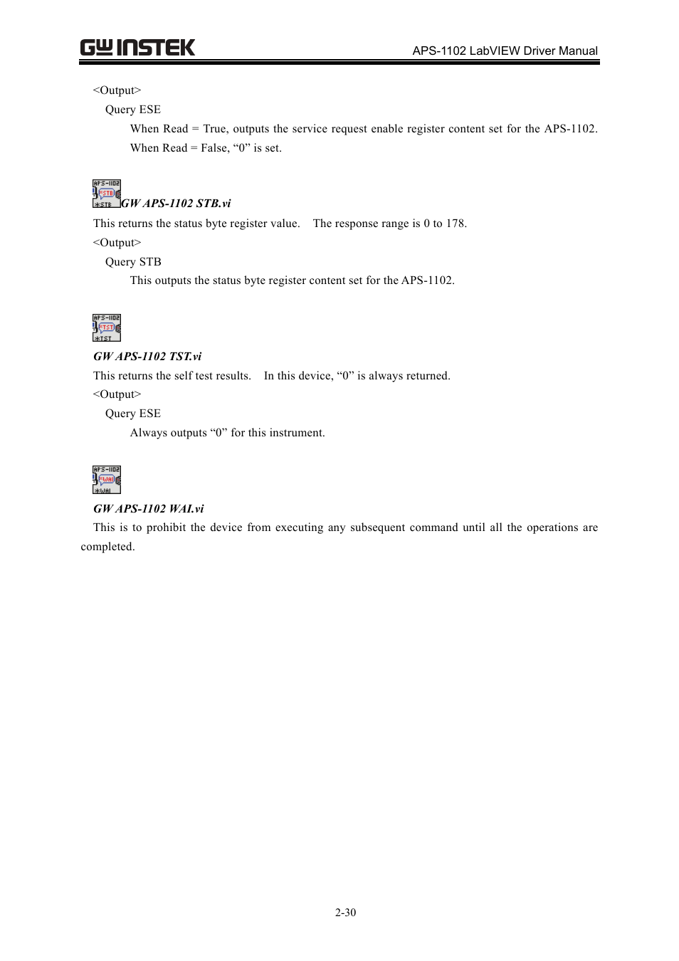 GW Instek APS-1102 LabVIEW Driver User Manual User Manual | Page 38 / 38
