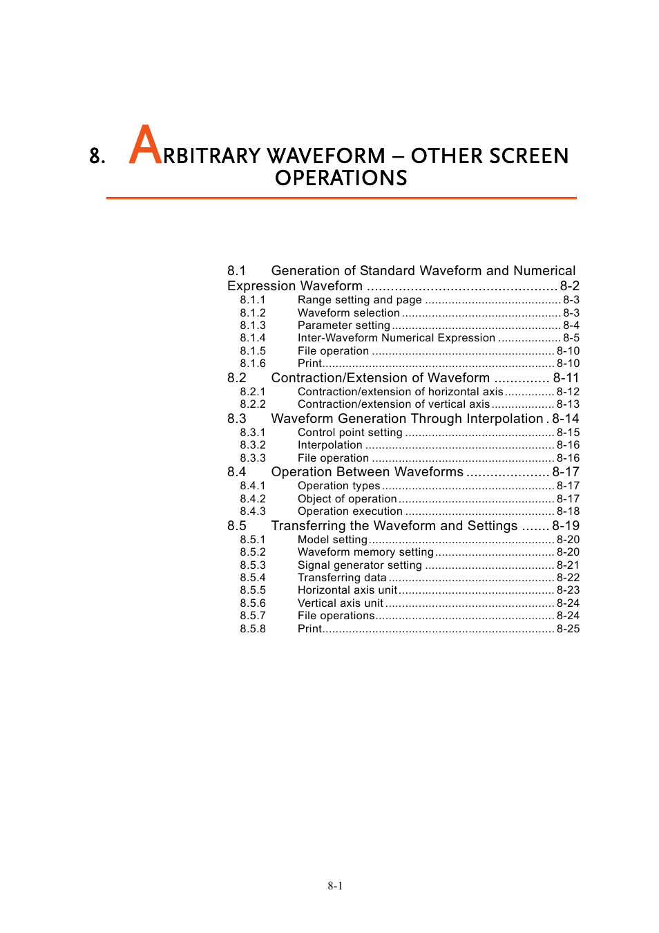 Rbitrary waveform  other screen operations | GW Instek APS-1102 Control Software User Manual User Manual | Page 65 / 134