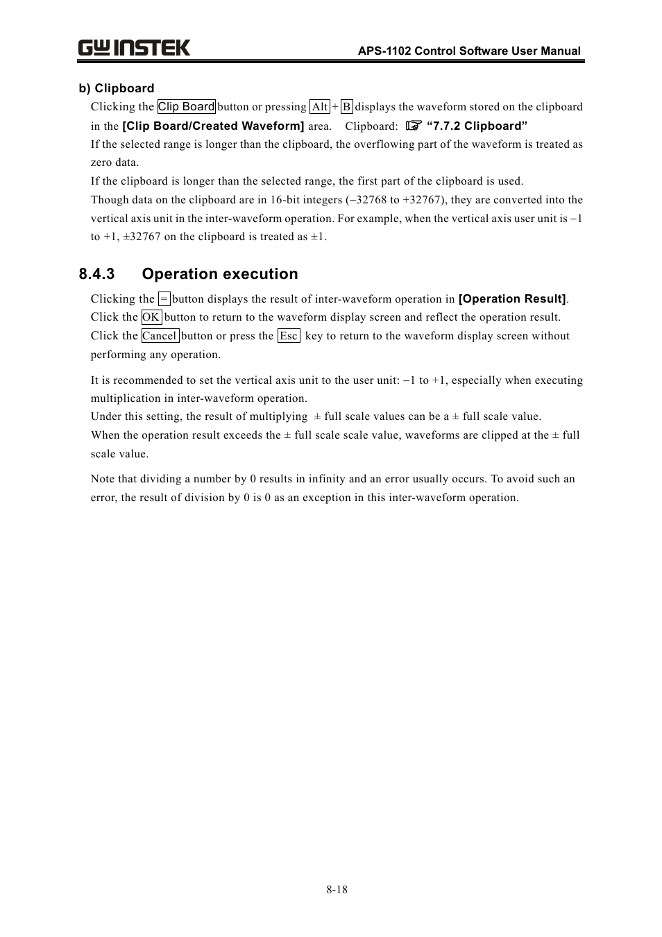 3 operation execution | GW Instek APS-1102 Control Software User Manual User Manual | Page 82 / 134