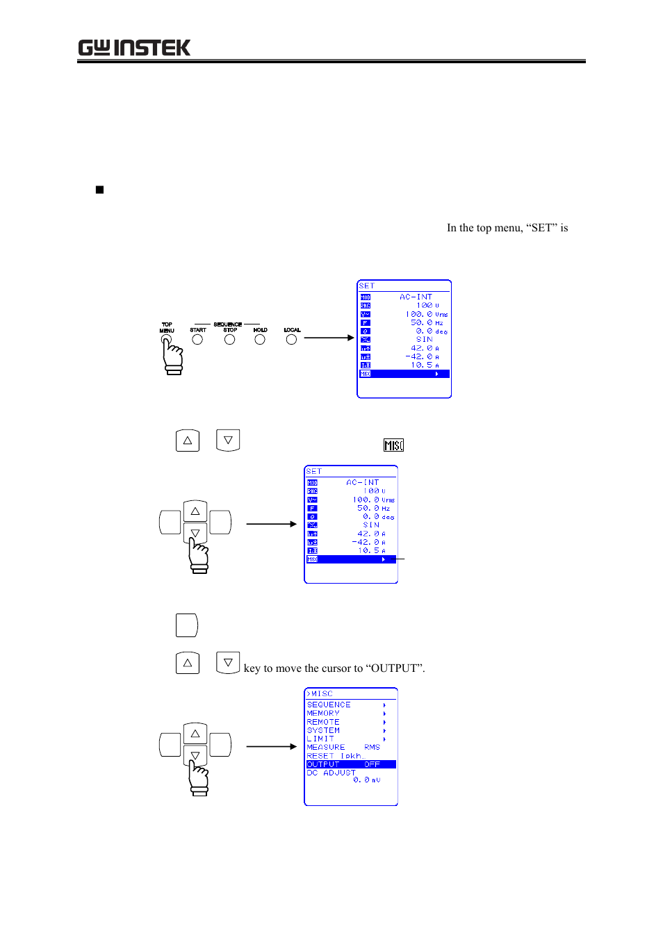 Execution of sequence operations, 7 execution of sequence operations | GW Instek APS-1102A User Manual User Manual | Page 116 / 285