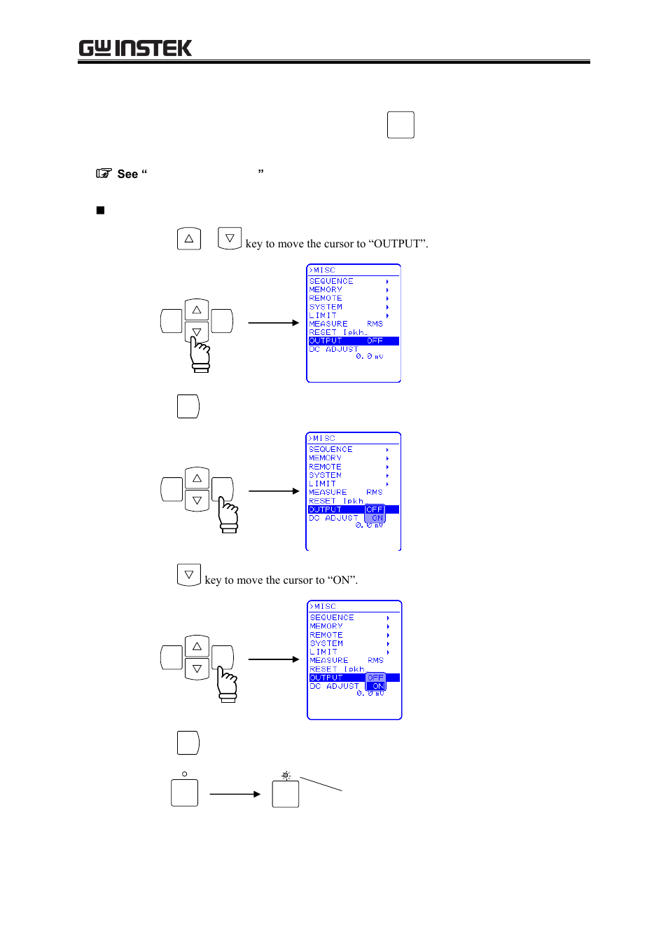 8 output on/off | GW Instek APS-1102A User Manual User Manual | Page 171 / 285
