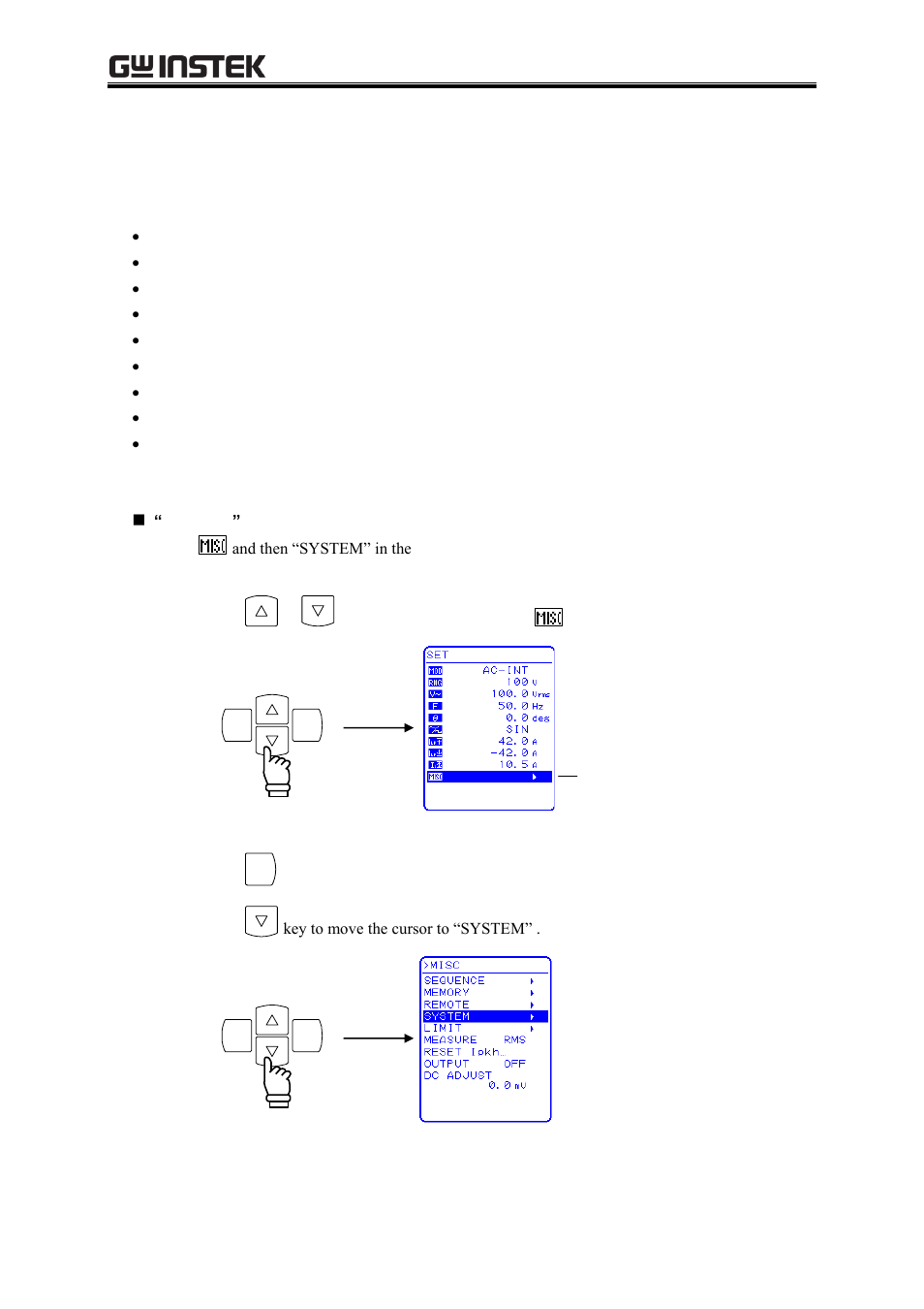 System menu, 6 system menu | GW Instek APS-1102A User Manual User Manual | Page 174 / 285