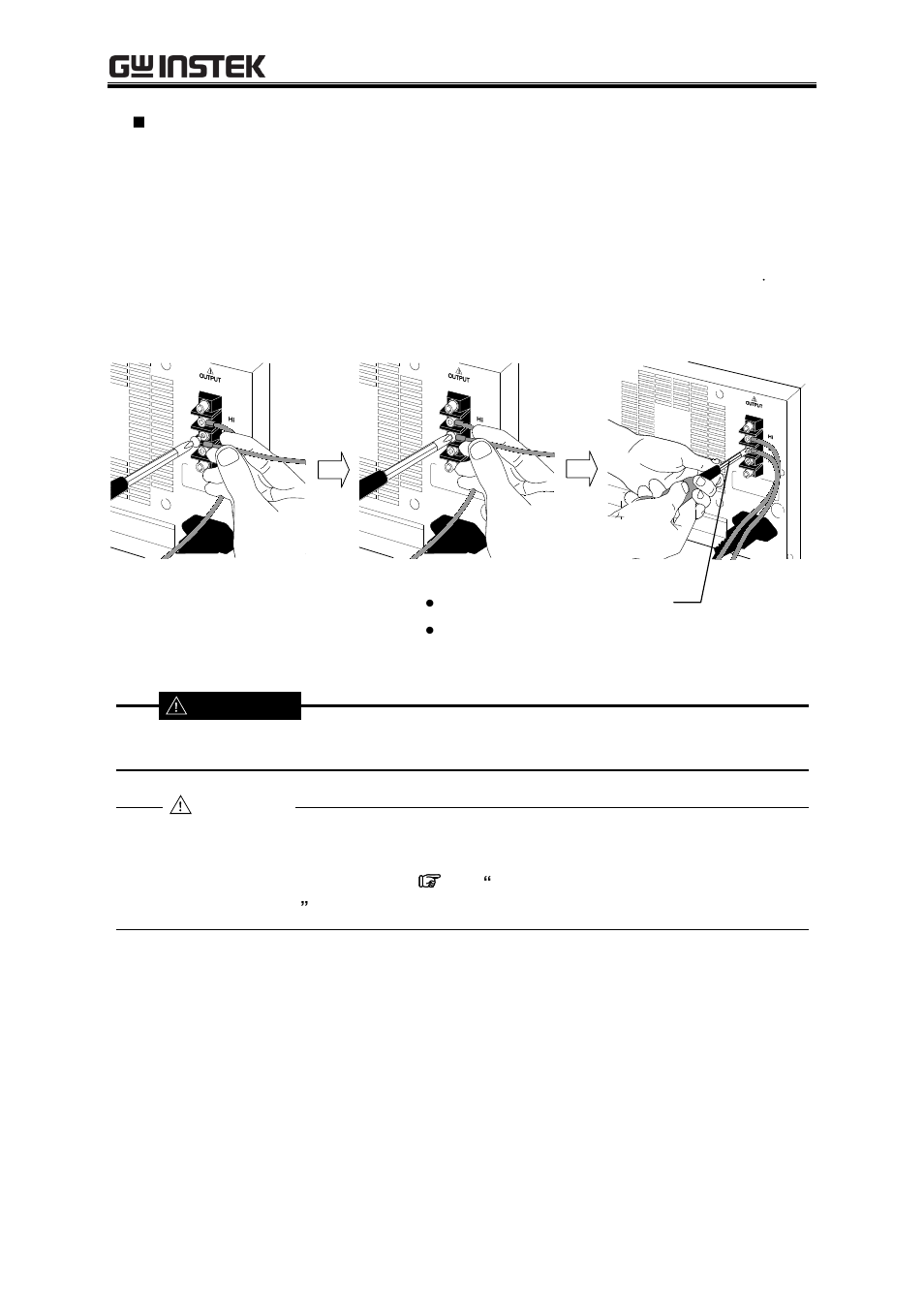 Rs232 connector, Warning, Caution | GW Instek APS-1102A User Manual User Manual | Page 44 / 285