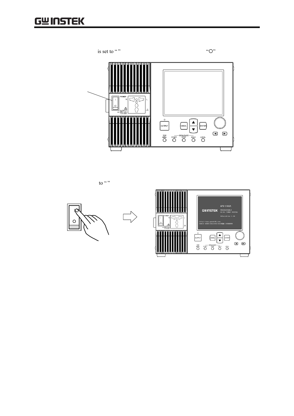 1 power on/off | GW Instek APS-1102A User Manual User Manual | Page 51 / 285