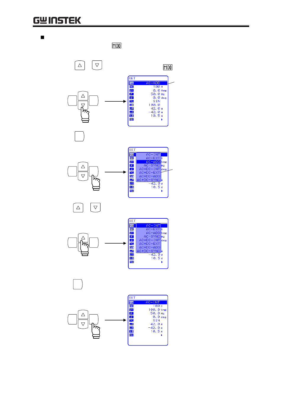 Setting output voltage range | GW Instek APS-1102A User Manual User Manual | Page 54 / 285