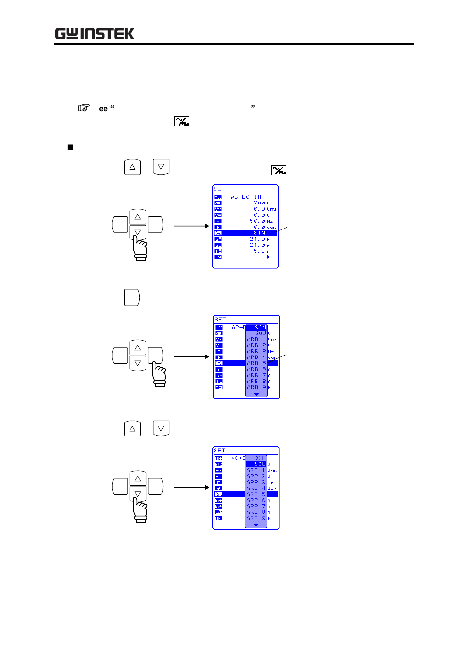 Setting superimposed ac waveform, Using the measurement function, 6 setting superimposed ac waveform | GW Instek APS-1102A User Manual User Manual | Page 82 / 285