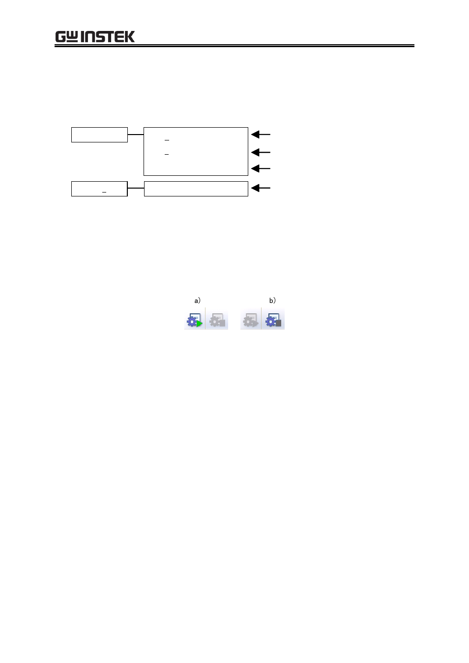 Operations on each section, Menu bar, Tool bar | Figure 6-2 measurements logging window menus, Figure 6-3 measurements logging tool bar, 1 menu bar, 2 tool bar | GW Instek APS-1102 Control Software User Manual User Manual | Page 51 / 96