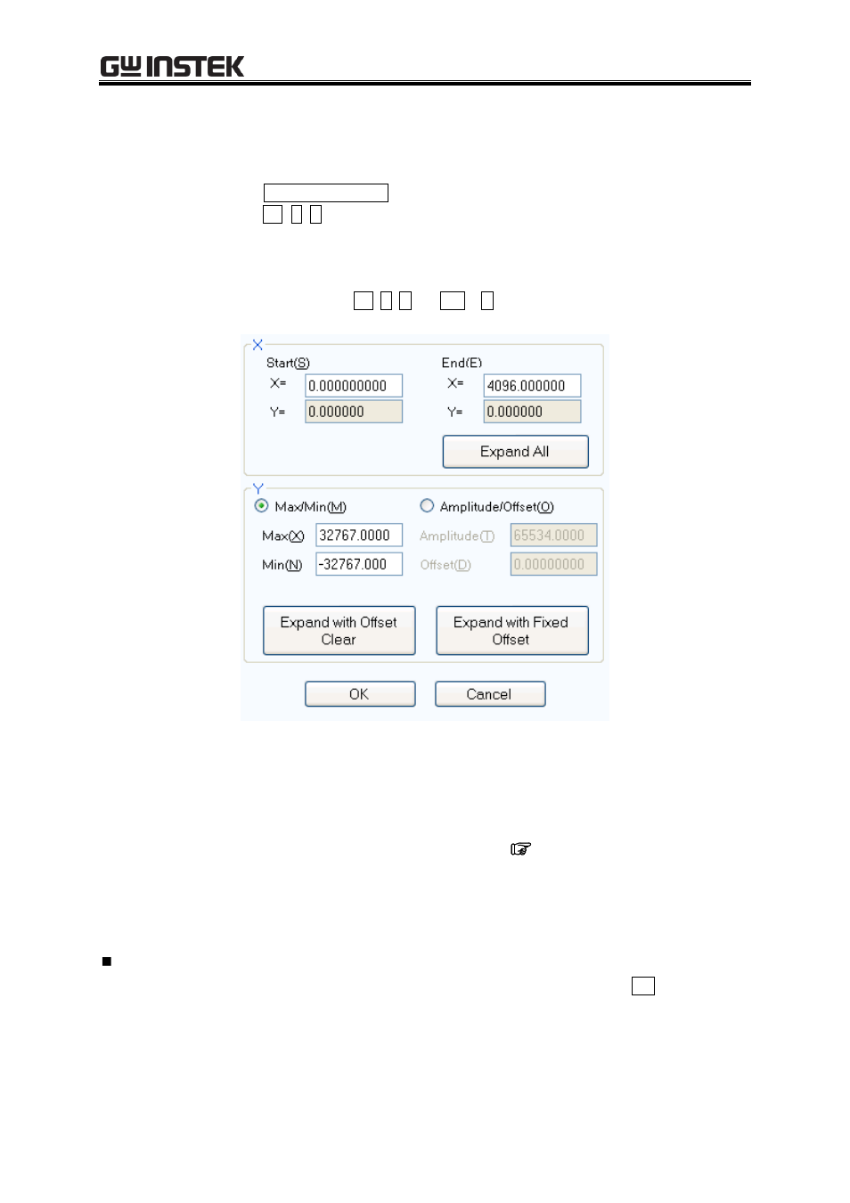 Compress/expand, Compression/expansion along horizontal axis, 11 compress/expand | Figure 7-12 compression/expansion | GW Instek APS-1102 Control Software User Manual User Manual | Page 86 / 96