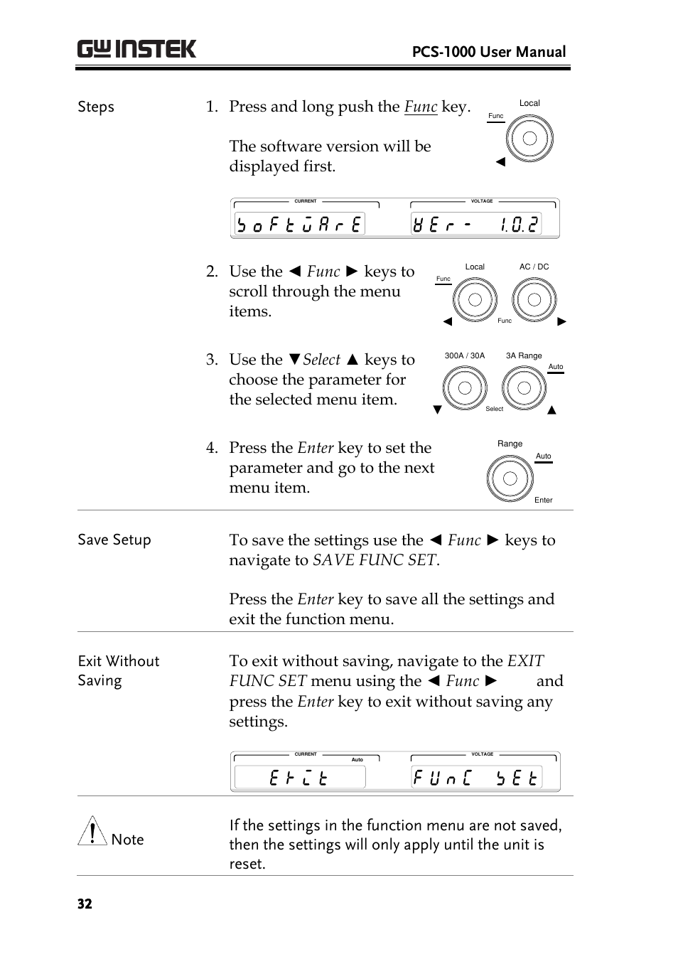 Pcs-1000 user manual | GW Instek PCS-1000 User Manual | Page 32 / 93