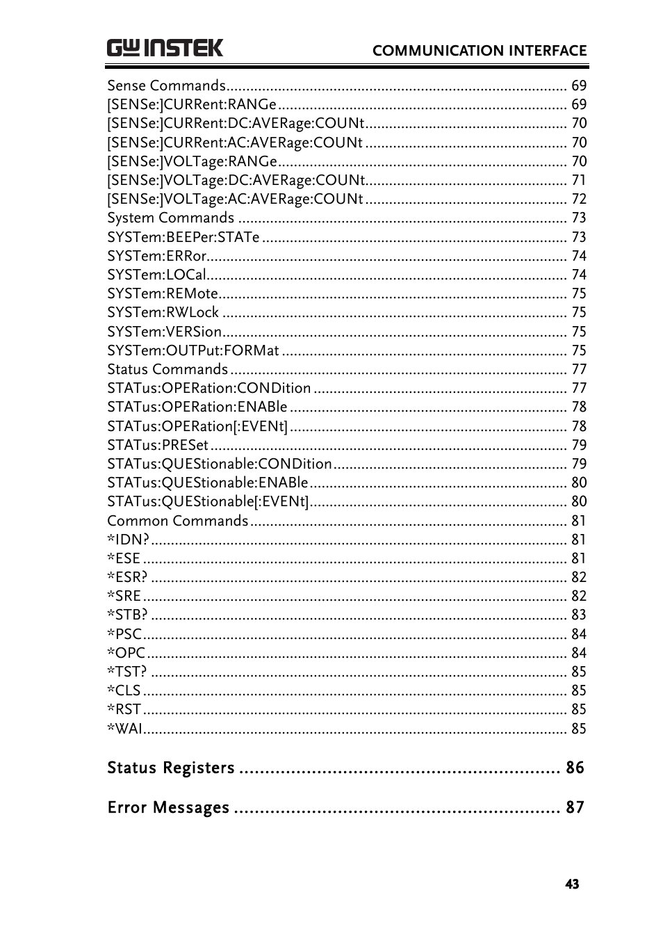 GW Instek PCS-1000 User Manual | Page 43 / 93