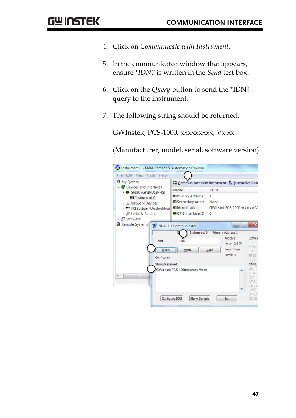 GW Instek PCS-1000 User Manual | Page 47 / 93