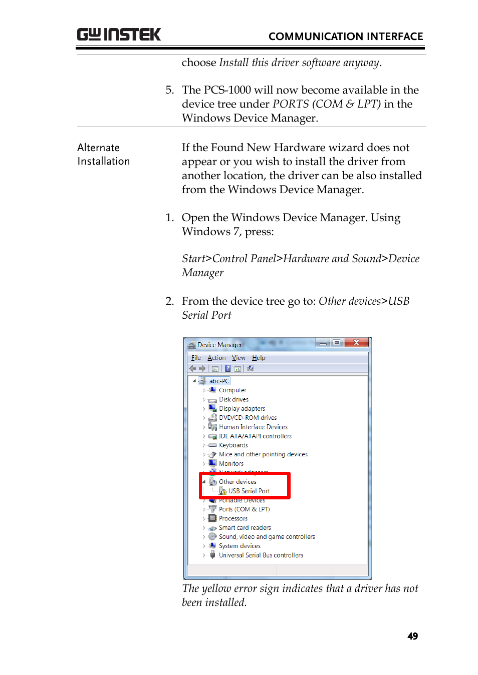 GW Instek PCS-1000 User Manual | Page 49 / 93