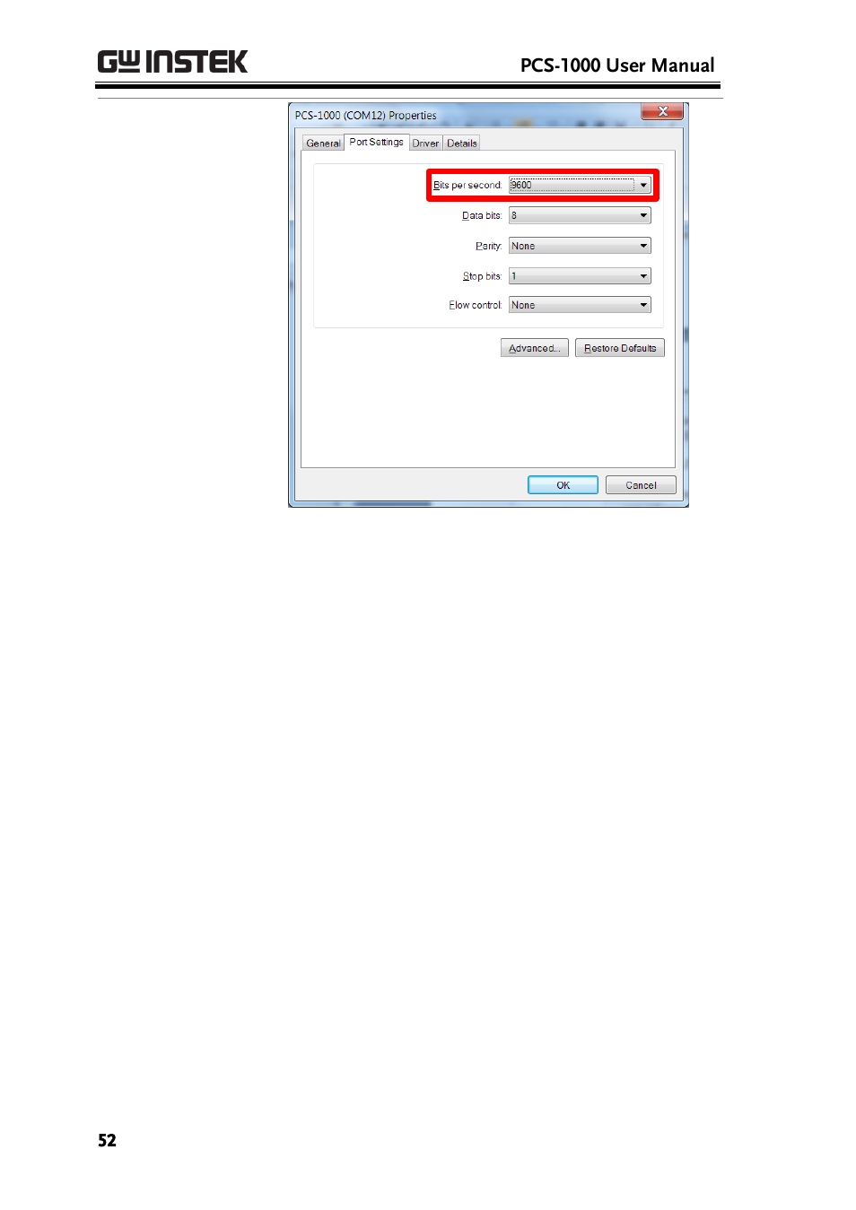 GW Instek PCS-1000 User Manual | Page 52 / 93