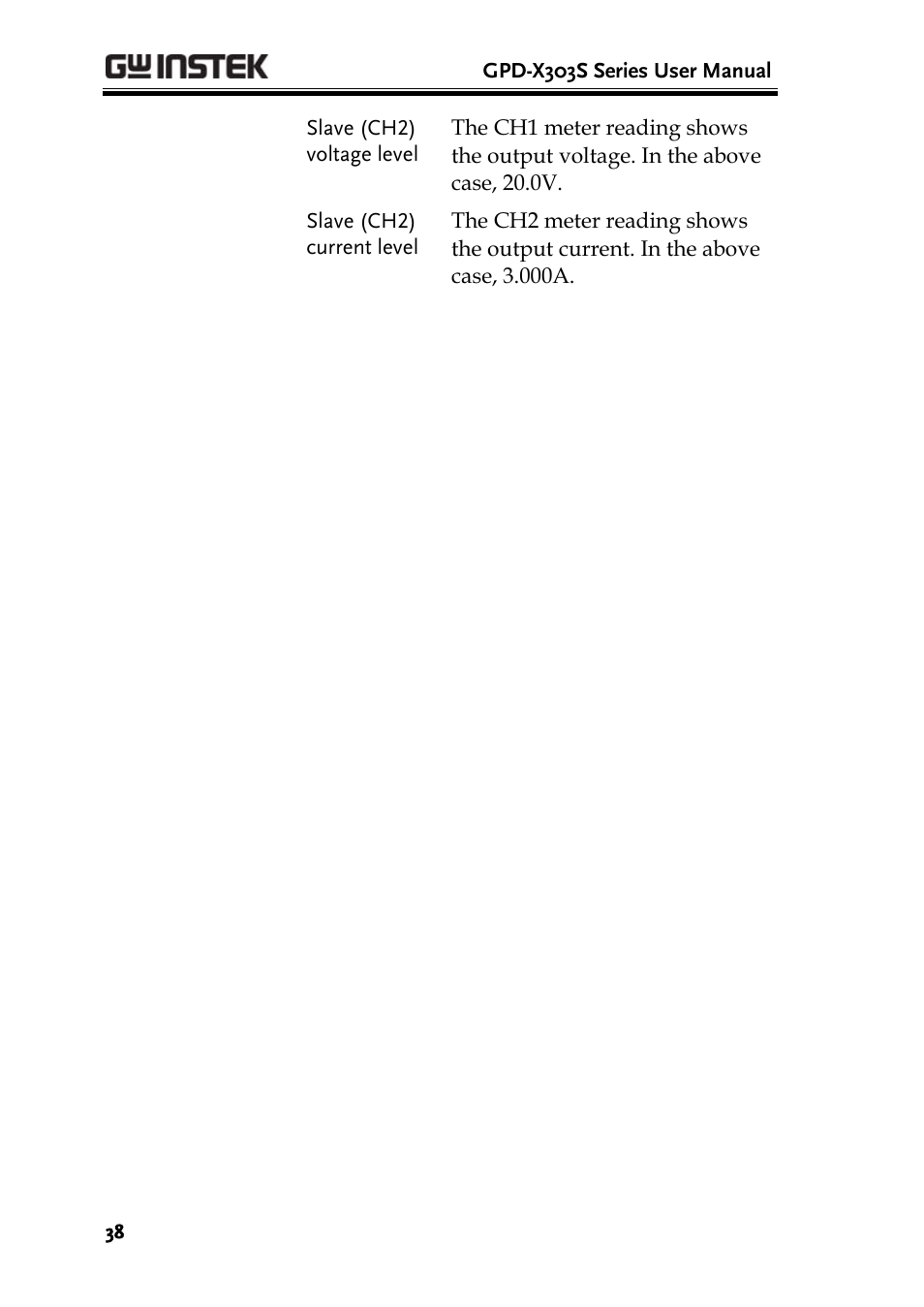 GW Instek GPD-4303S User Manual | Page 38 / 59