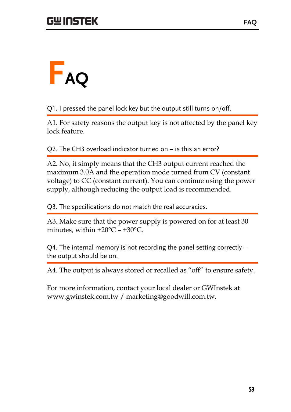 Appendix | GW Instek GPD-4303S User Manual | Page 53 / 59