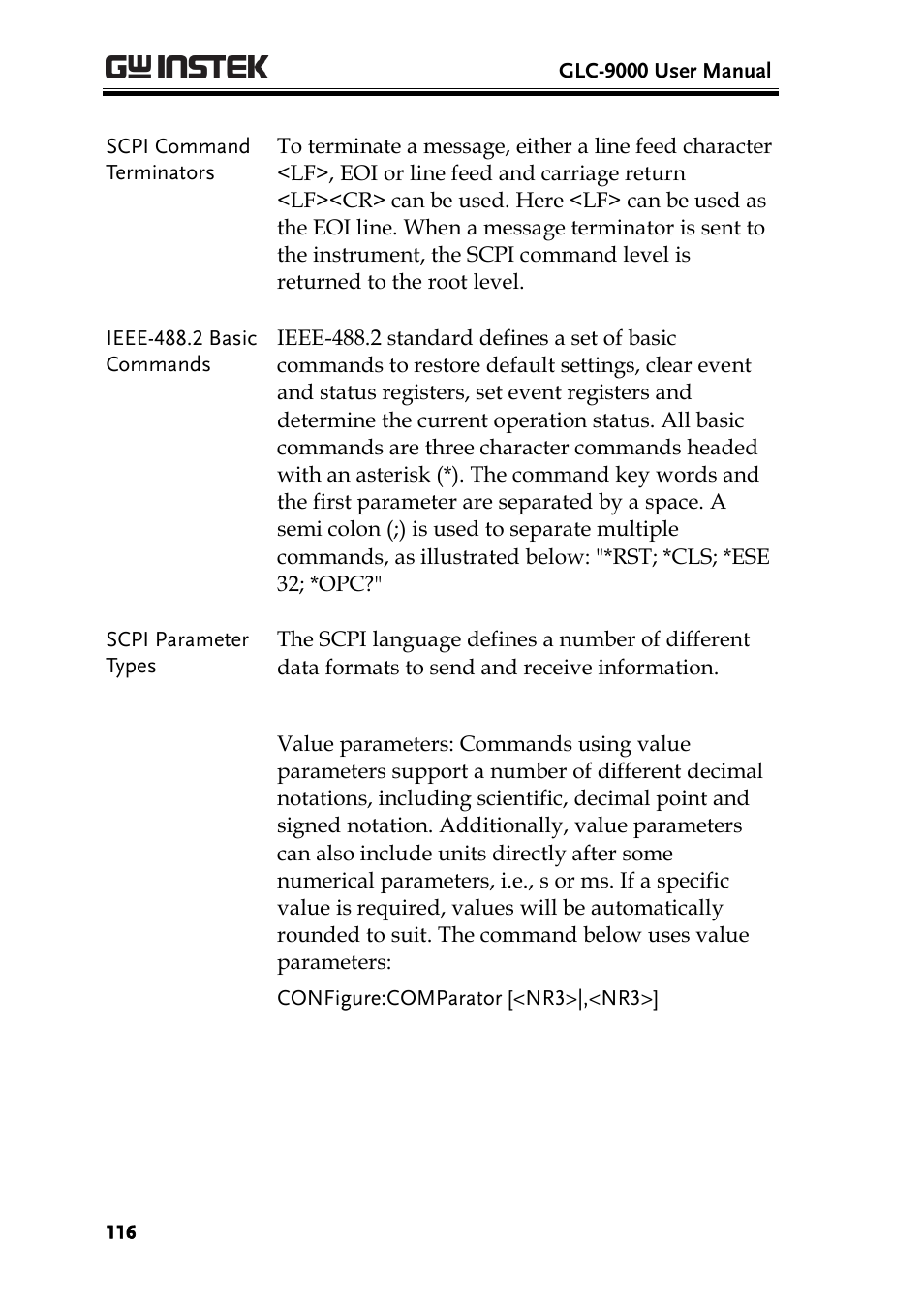 GW Instek GLC-9000 User Manual User Manual | Page 116 / 187