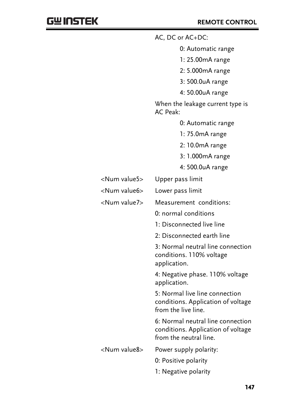 GW Instek GLC-9000 User Manual User Manual | Page 147 / 187