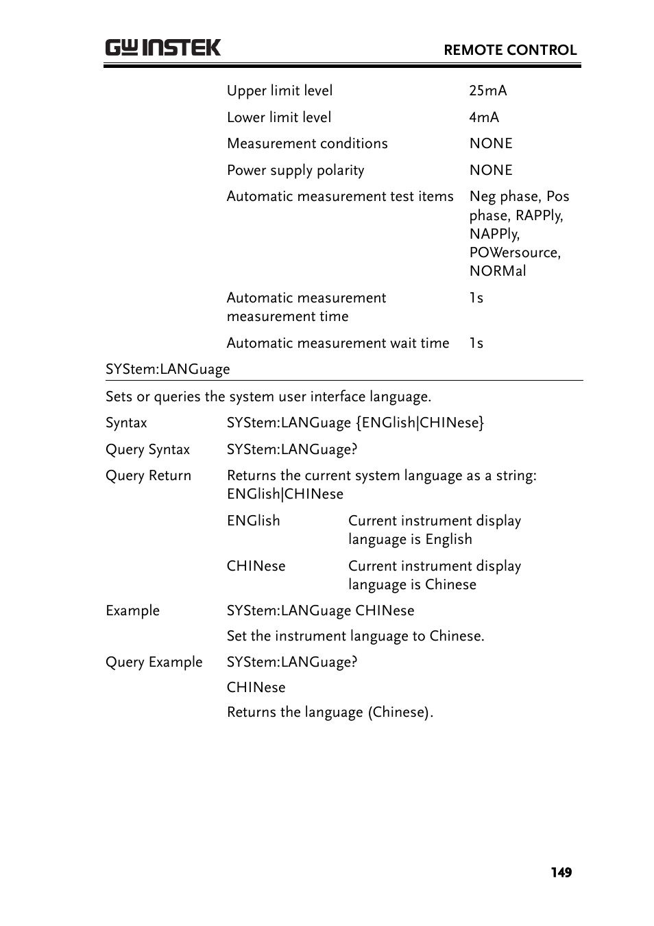 GW Instek GLC-9000 User Manual User Manual | Page 149 / 187