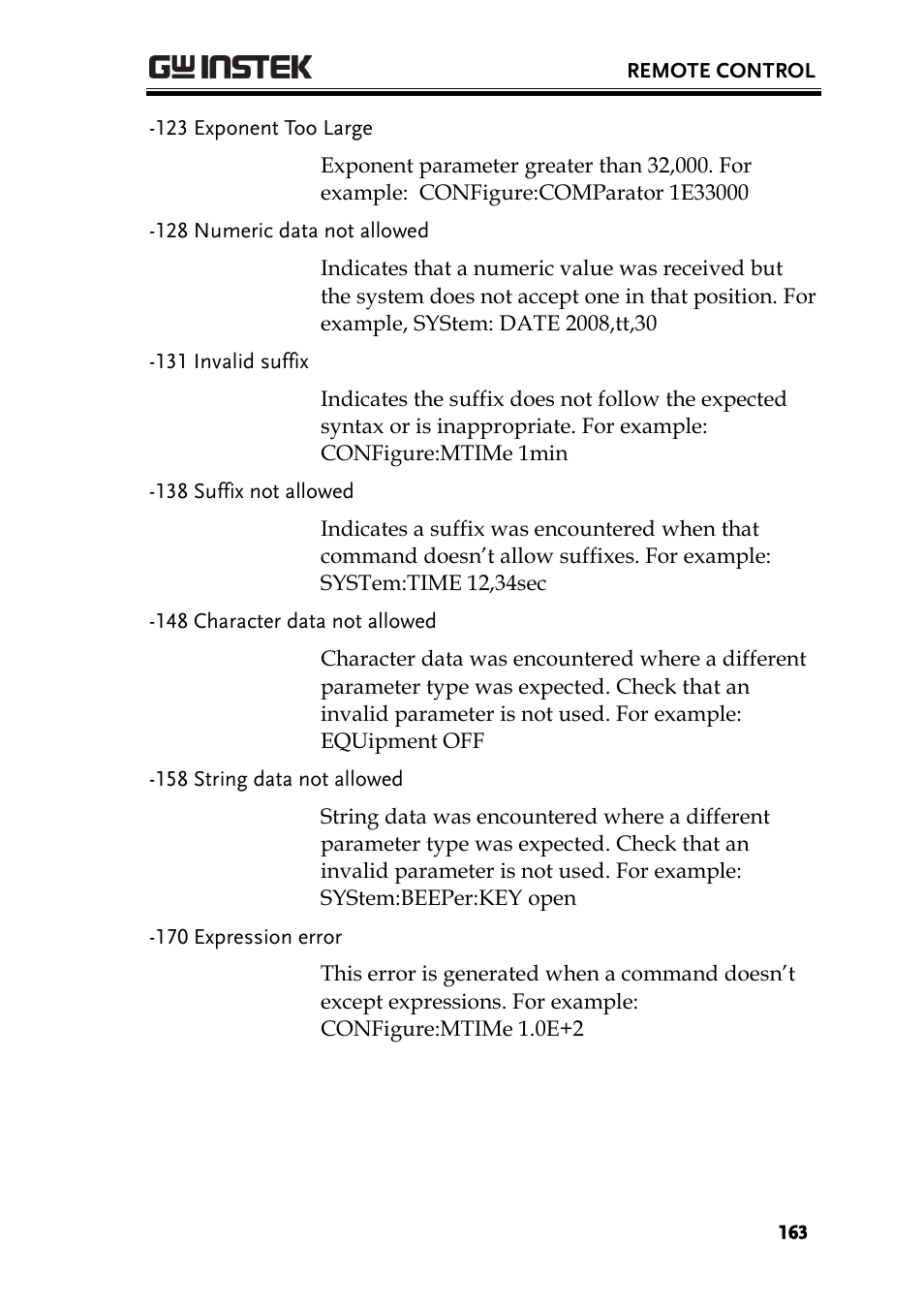 GW Instek GLC-9000 User Manual User Manual | Page 163 / 187