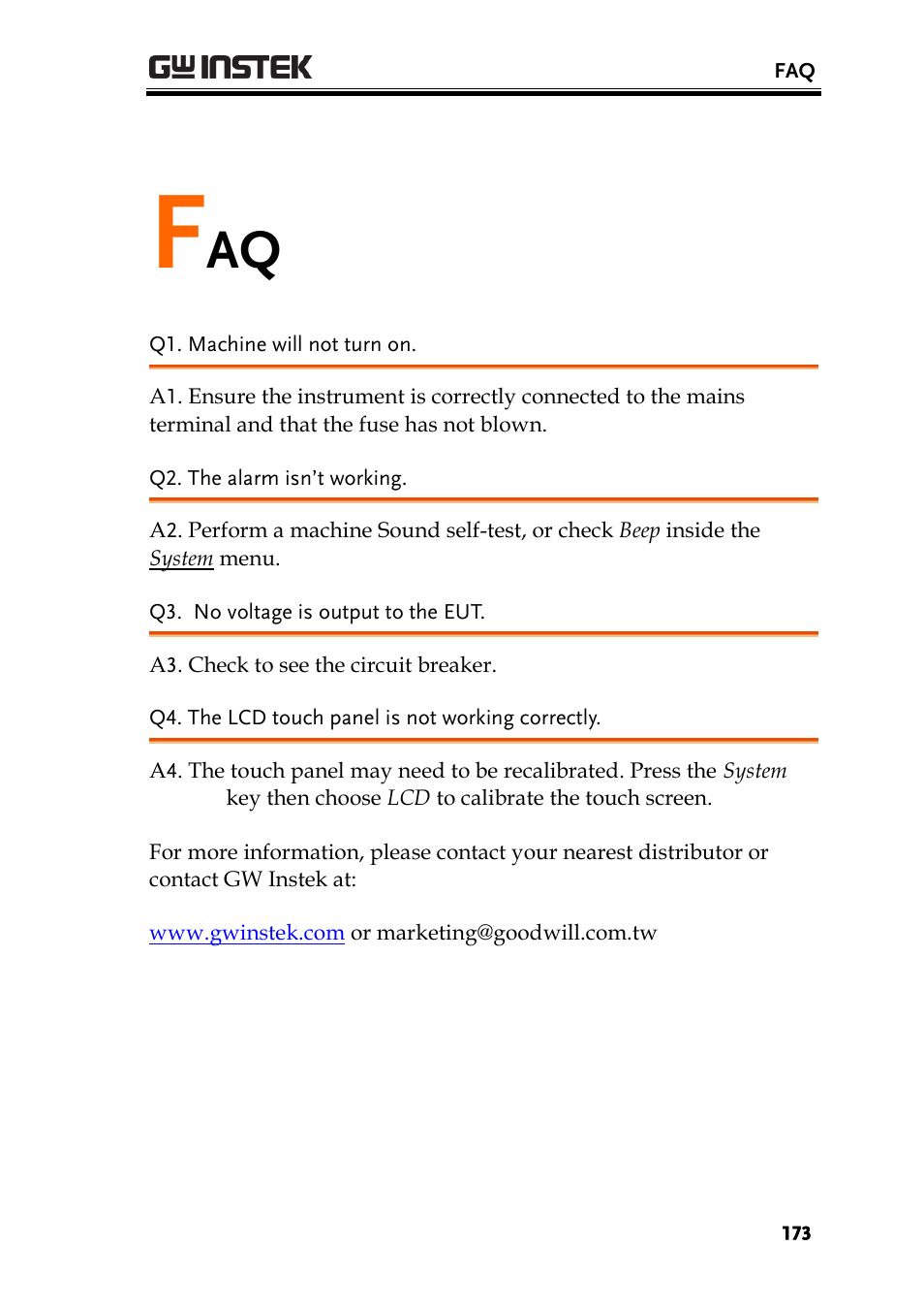 GW Instek GLC-9000 User Manual User Manual | Page 173 / 187