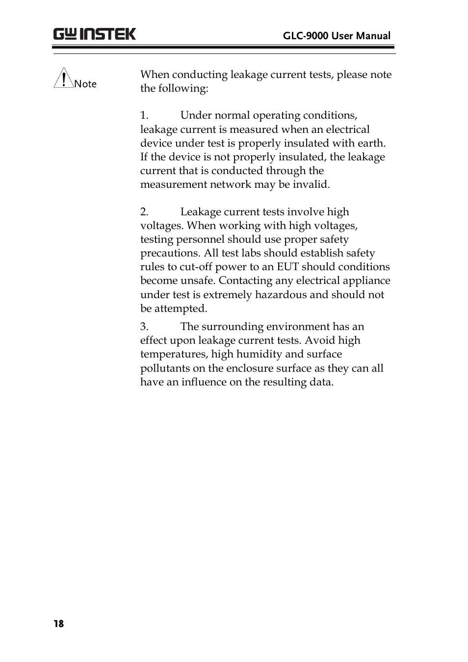 GW Instek GLC-9000 User Manual User Manual | Page 18 / 187