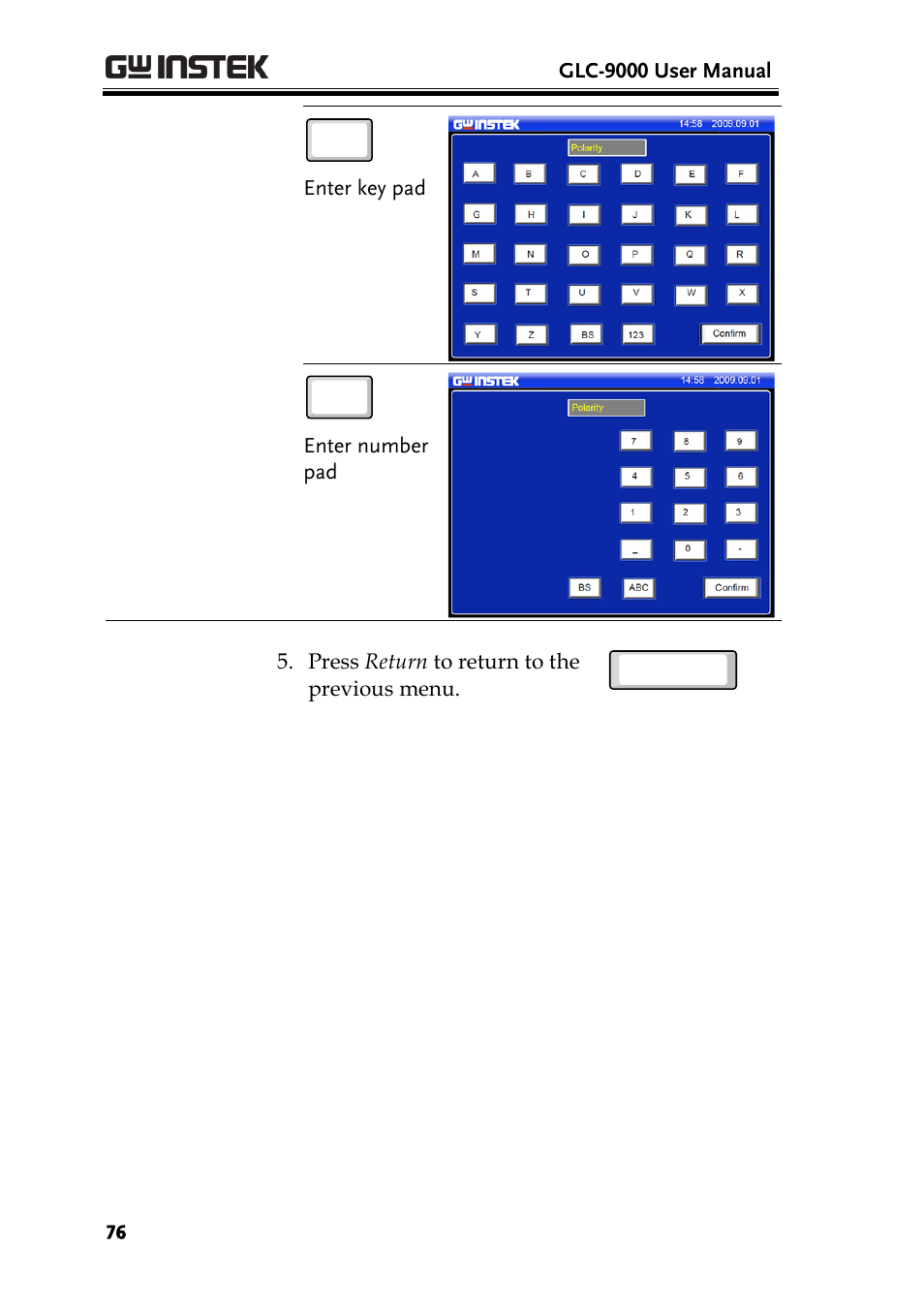 GW Instek GLC-9000 User Manual User Manual | Page 76 / 187