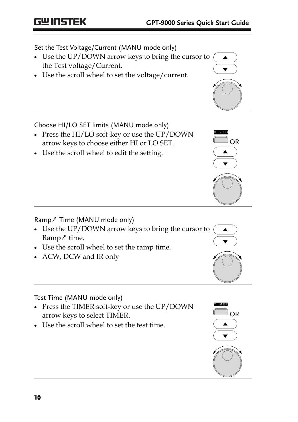 GW Instek GPT-9800 series Quick Start Guide User Manual | Page 10 / 20