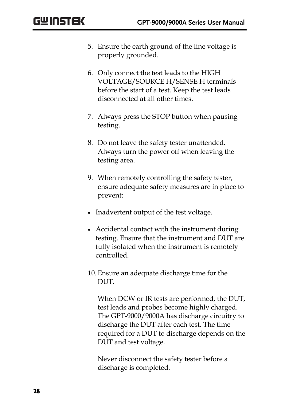GW Instek GPT-9900 series User Manual User Manual | Page 28 / 179