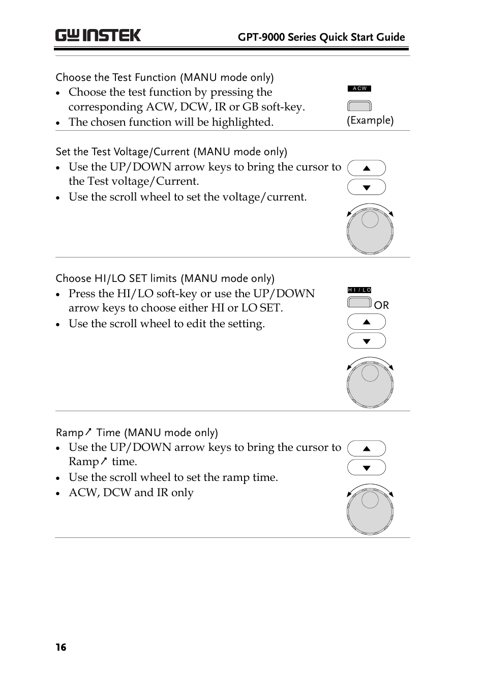 GW Instek GPT-9900 series Quick Start Guide User Manual | Page 16 / 28